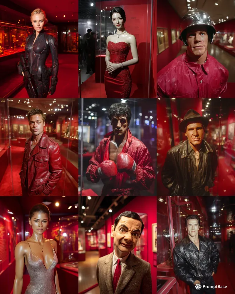 Your Faces As Realistic Wax Statues