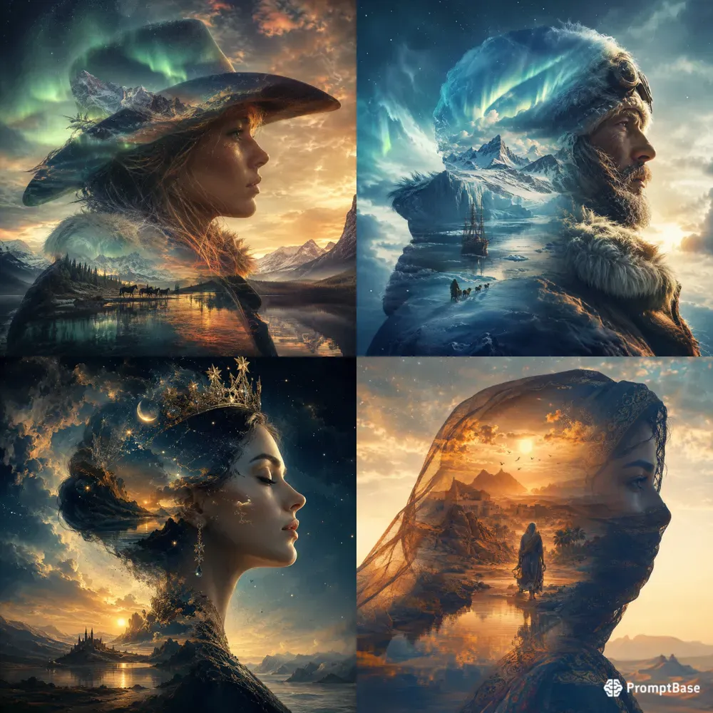Dreamscape Double Exposure Portraits