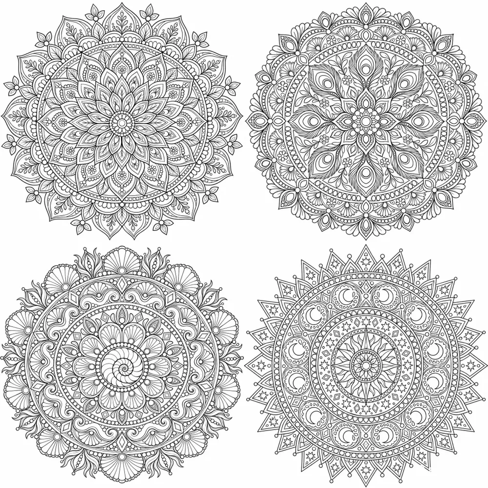 Intricate Mandala Coloring Pages