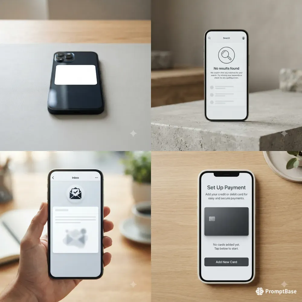 Mobile Empty State Card Photo Systems