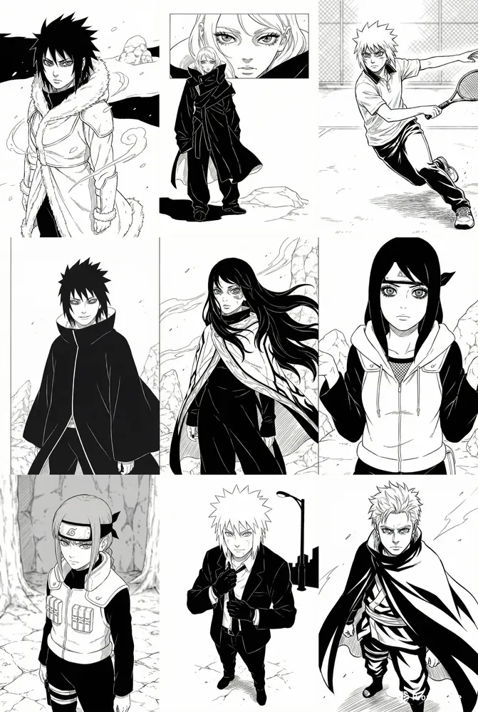 Masashi Kishimoto Style Naruto Manga Art
