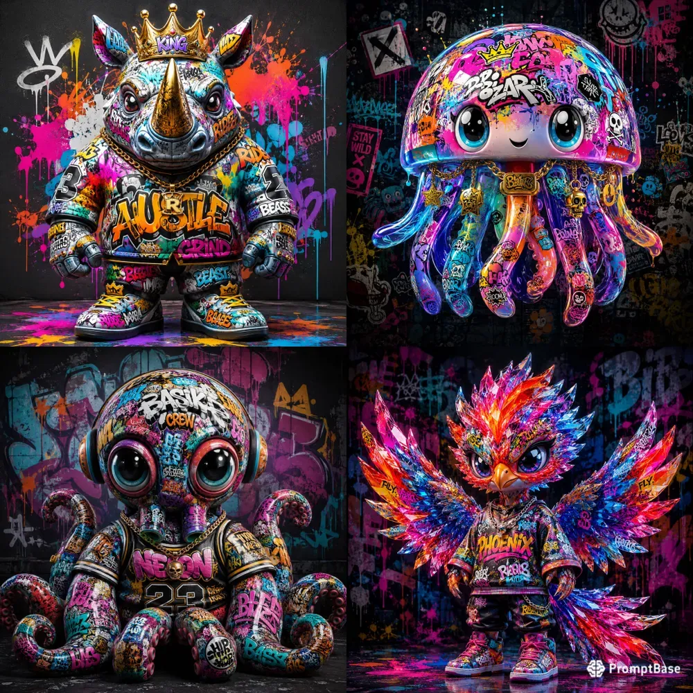 Urban Graffiti Vinyl Icons Collections