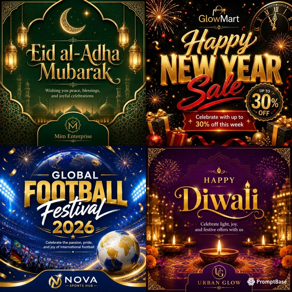 Cinematic Festive Social Media Kits