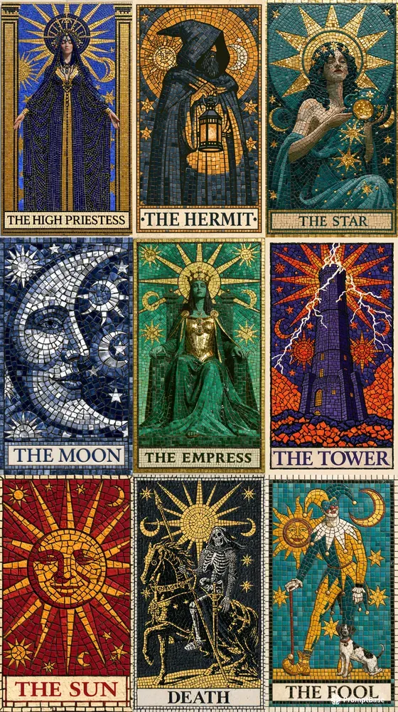 Mosaic Tarot Card Illustrations