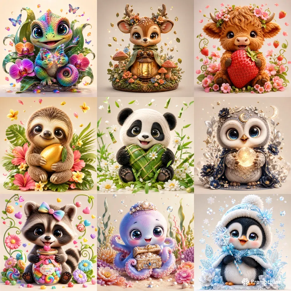 Cute Chibi Animal Characters