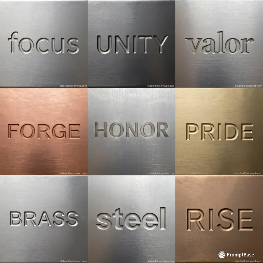 Engraved Metal Word Plates