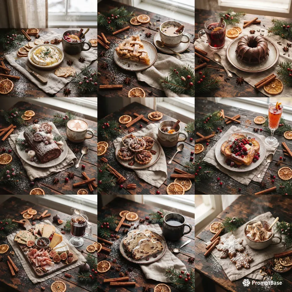 Cozy Winter Food Flat Lays