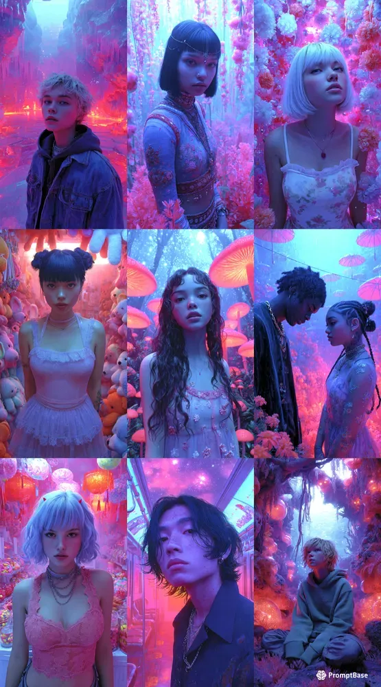 Neon Dreamy Photo Portraits