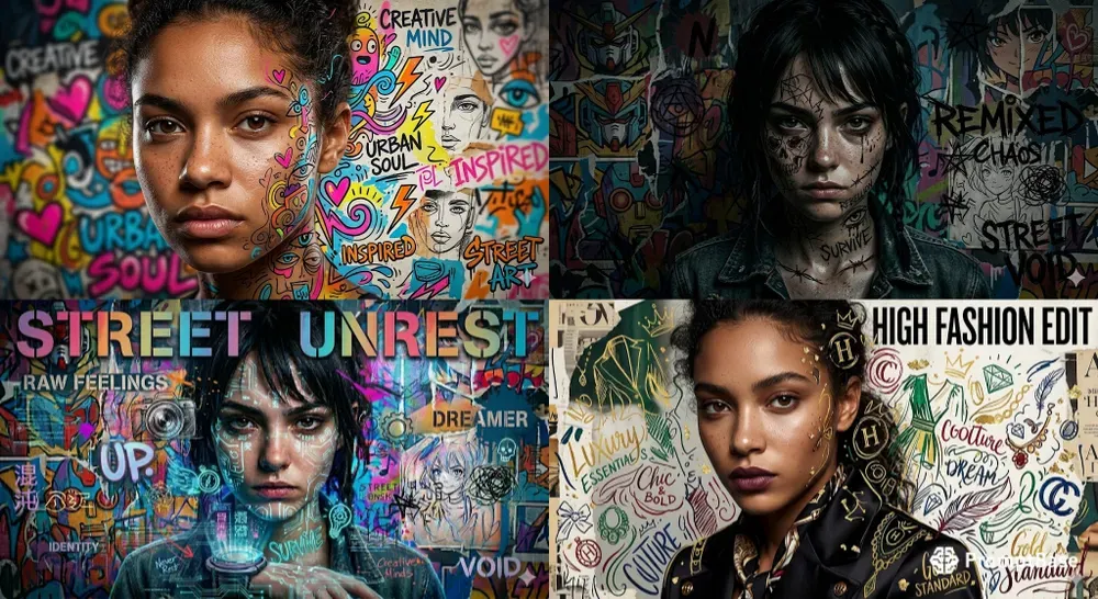 Cinematic Portraits With Doodle Art