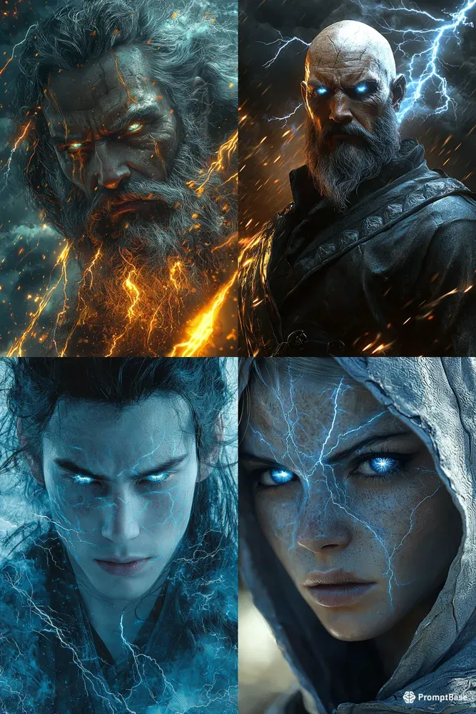 Arcane Storm Mage Fantasy Portraits