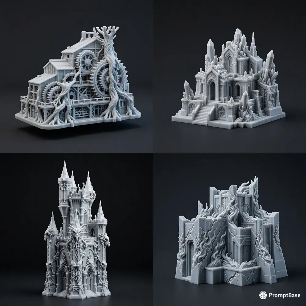 Dark Fantasy Architecture Environments