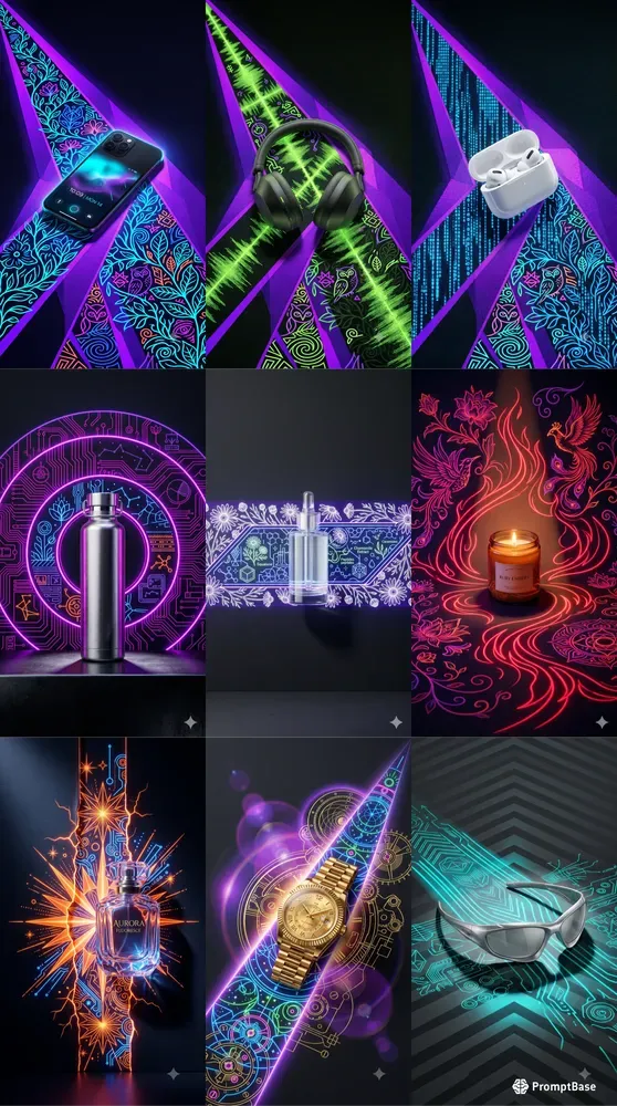 Invisible Neon Uv 3D Product Stages