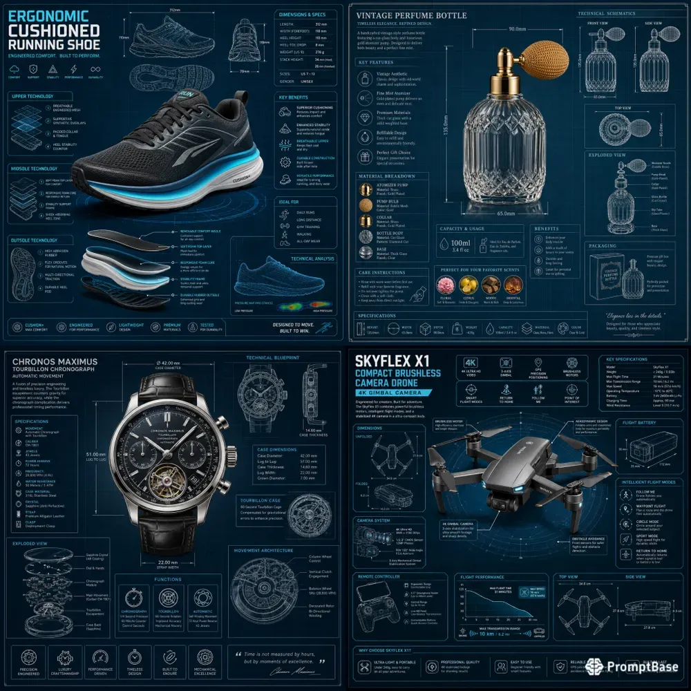 Product Blueprint Infographics