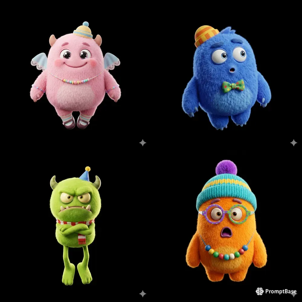 Cute 3D Monster Character Studios