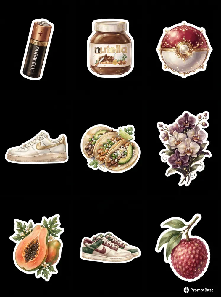 Luxury Goldfleck Painterly Stickers