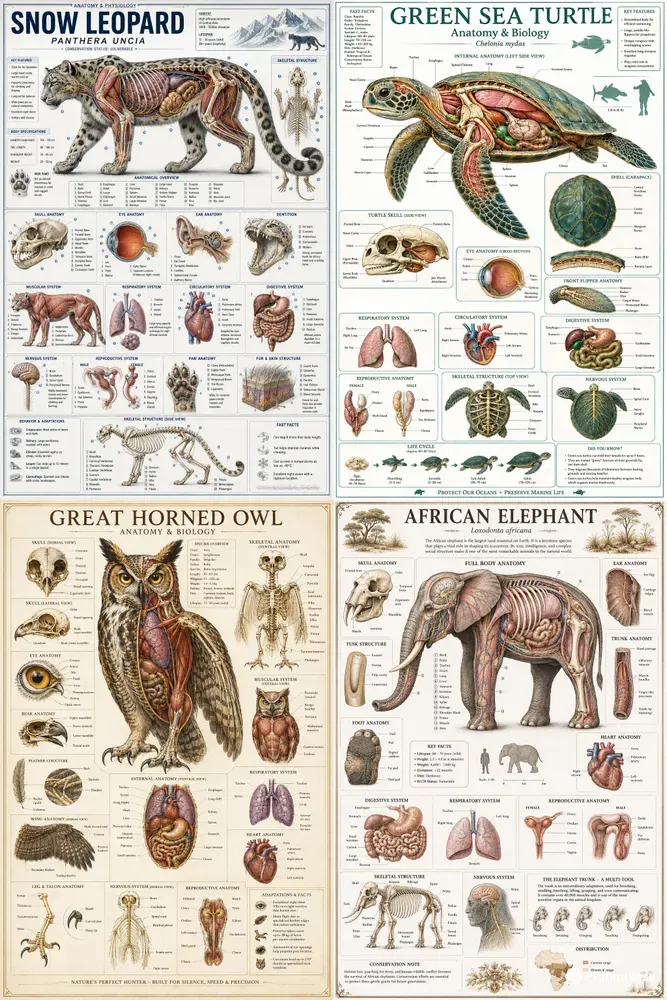 Animal Anatomy Infographics