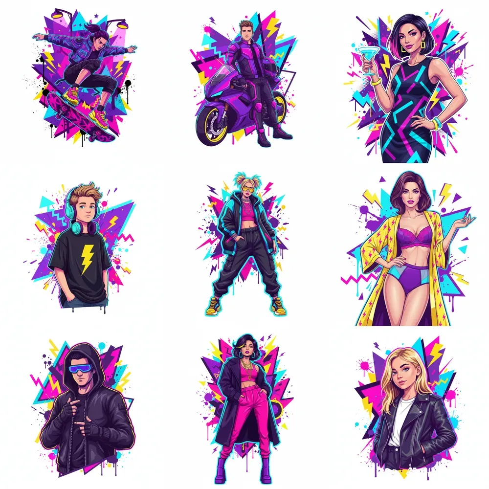 Elite Neon Urban Popart Vectors