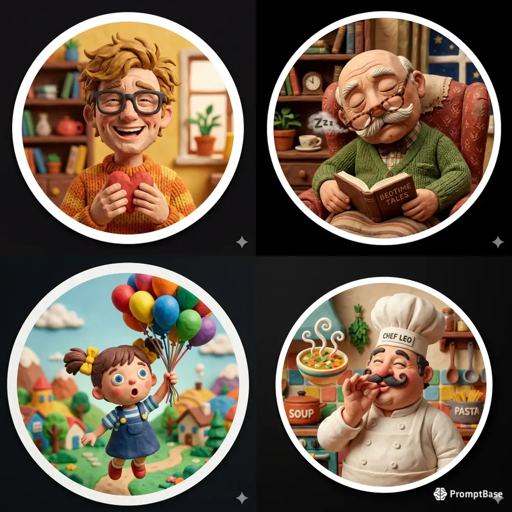Clay Animation Style Stickers