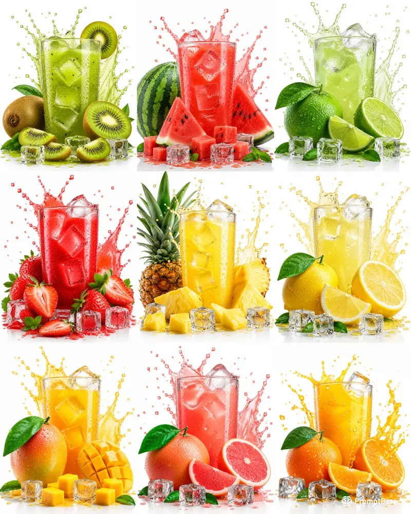 Premium Fruit Juice Commercial Renders