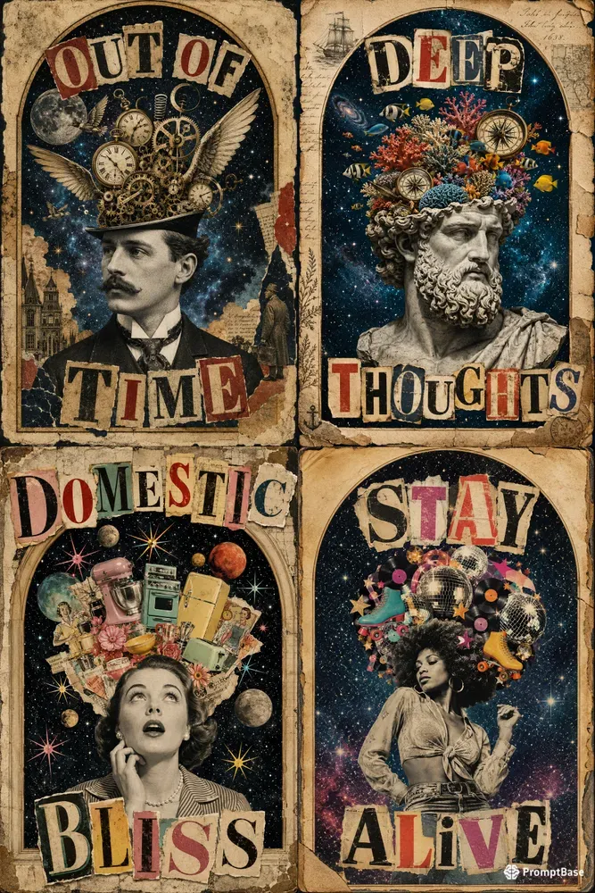 Surreal Vintage Ransom Note Collages