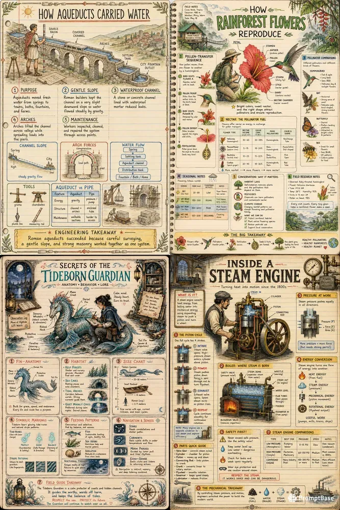 Handdrawn Study Sheet Builders