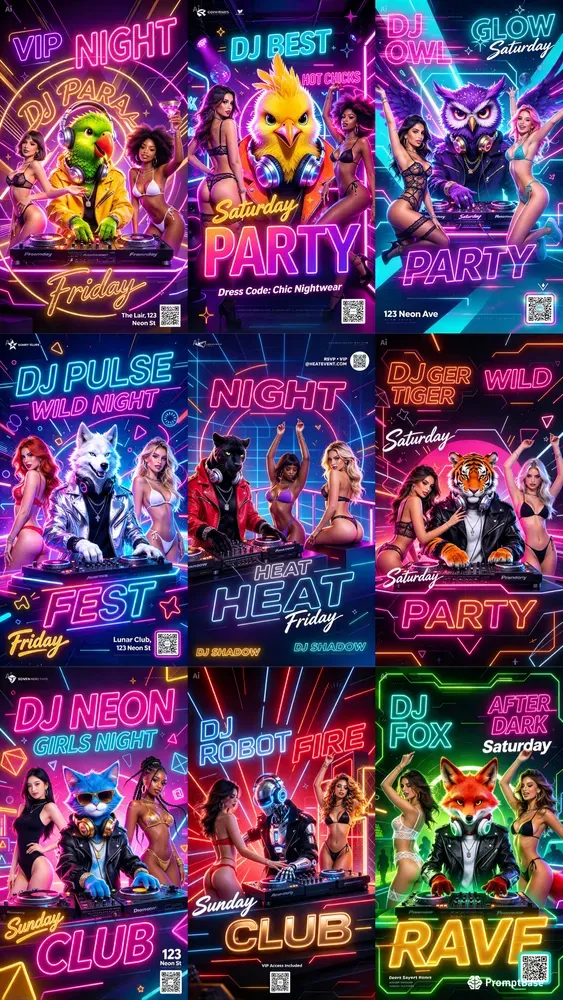 Nightlife Party Girls Posters