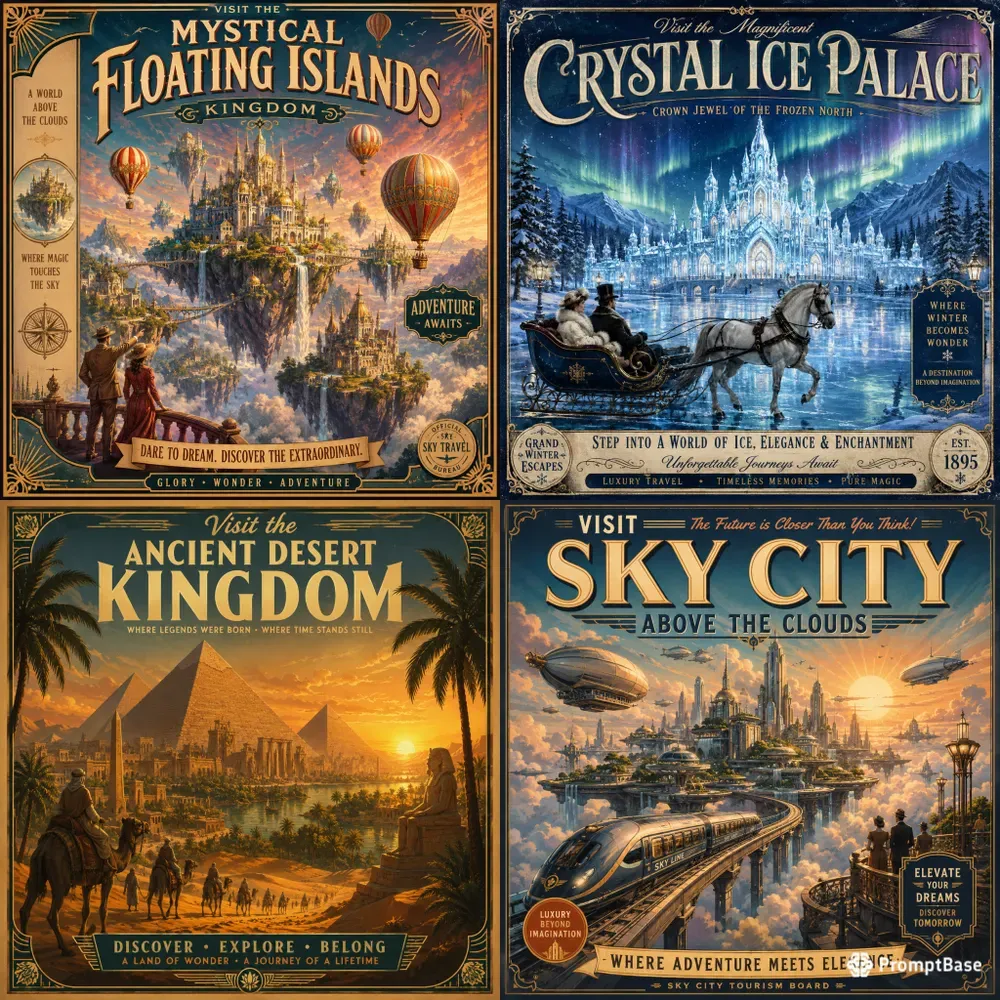Vintage Landmark Travel Posters