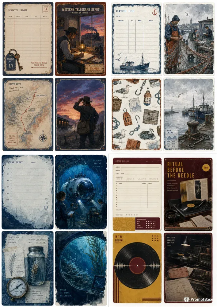 Western Journaling Card Sheet Kits
