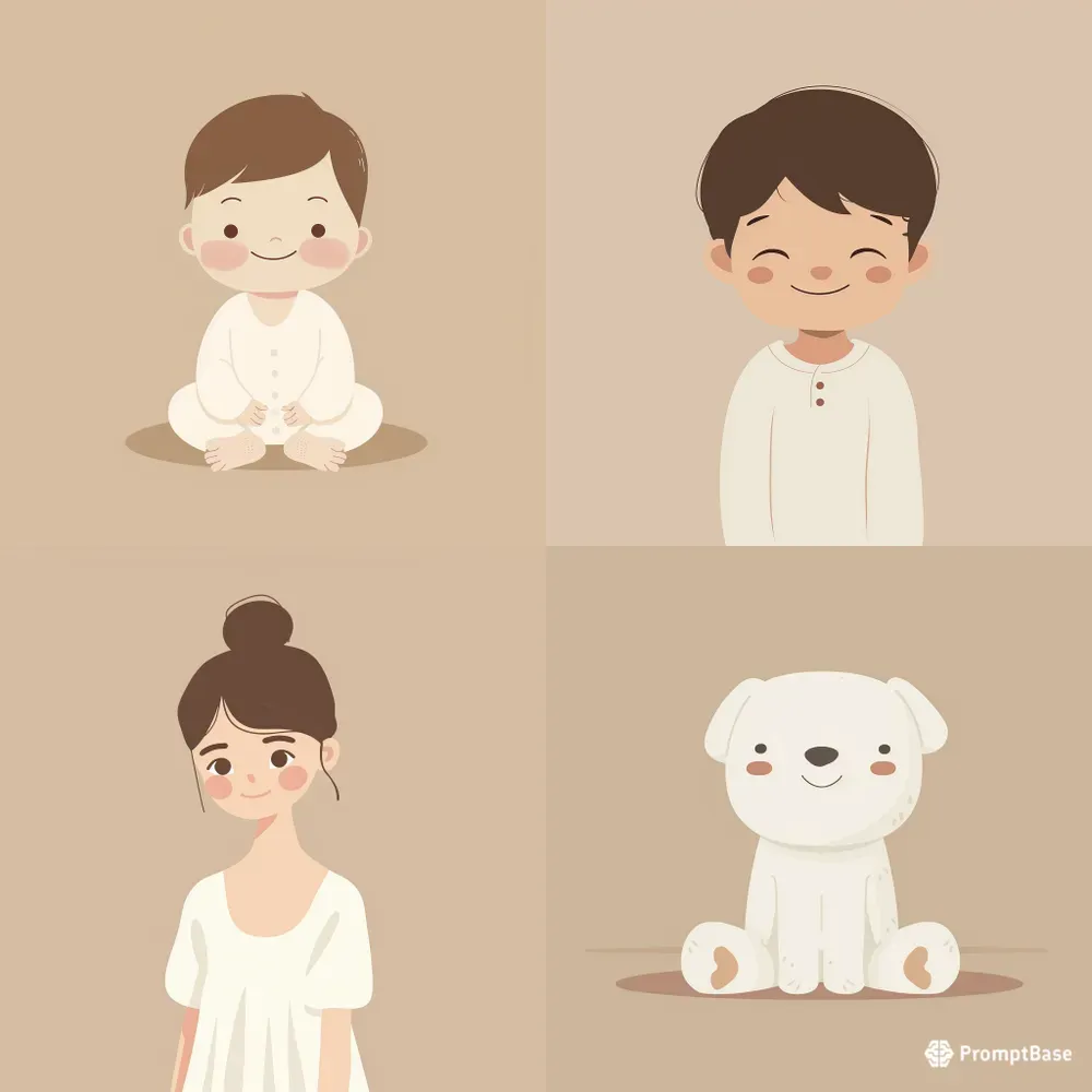 Soft Beige Illustrations I