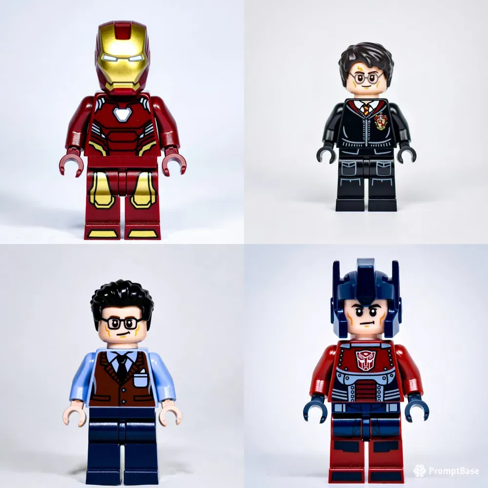 Cute Lego Character Minifigures 3D