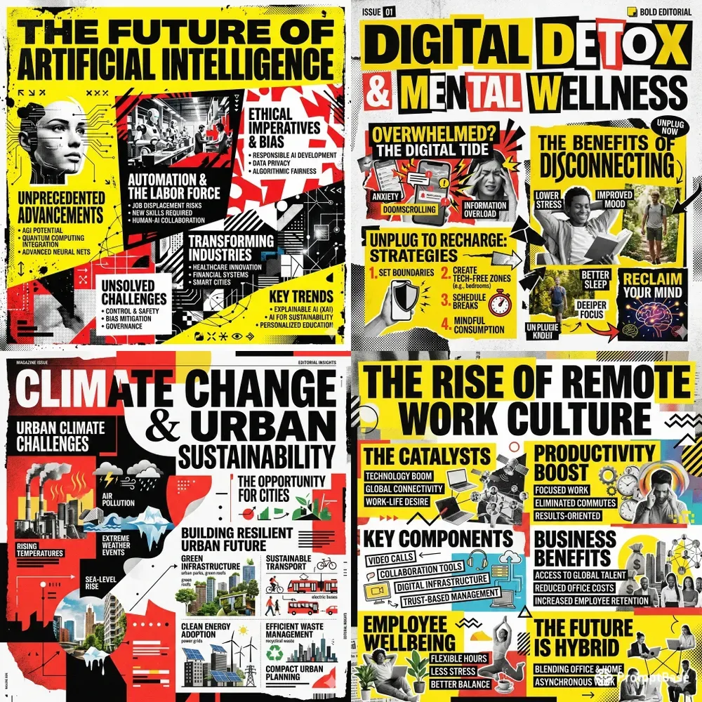 Collage Style Editorial Infographics