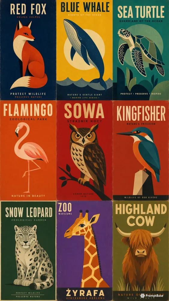 Vintage Midcentury Poster Packs