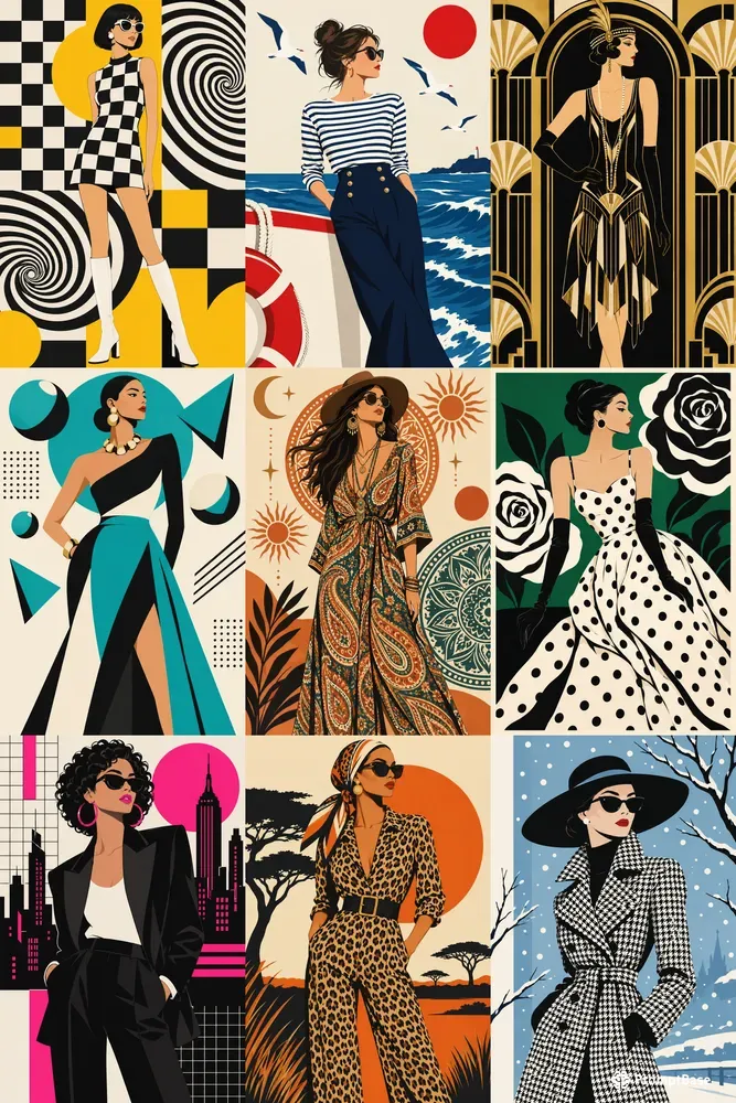 Chic Vector Fashion Art
