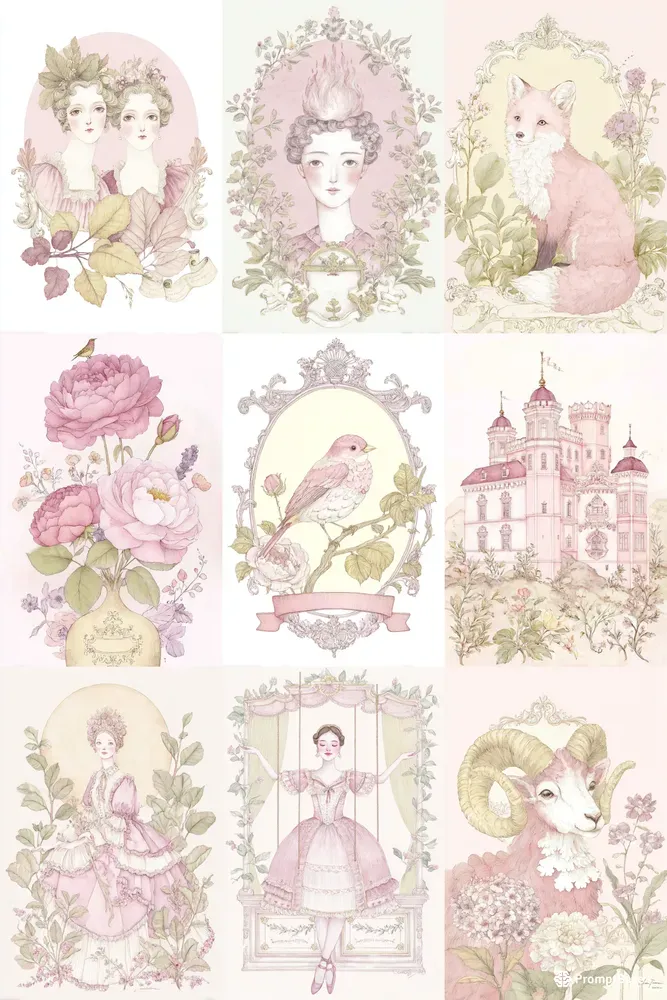 Victorian Pastel Fairytale Portraits