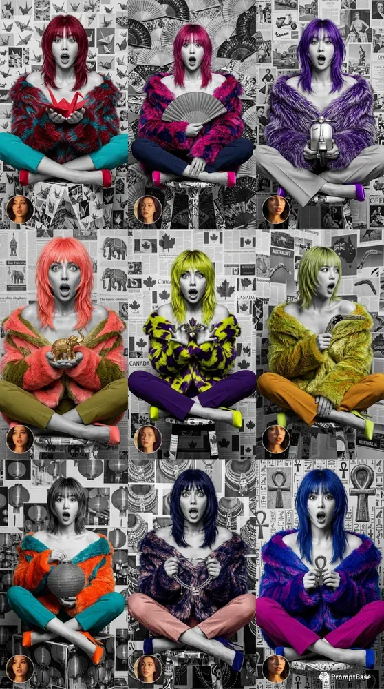 Shocked Vogue Color Pop Models