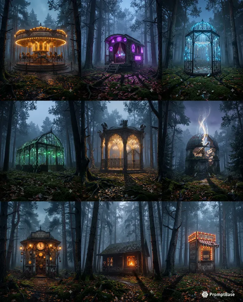 Cinematic Eerie Forest Prints