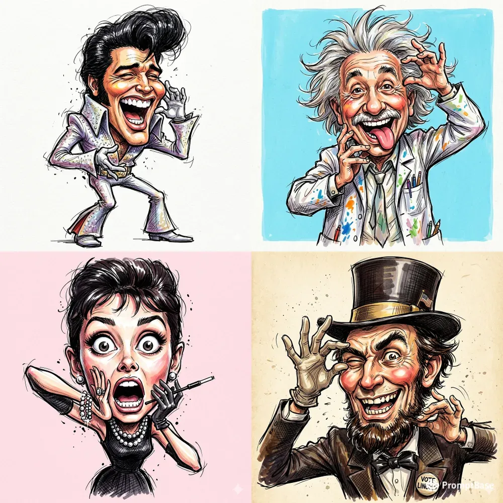 Caricature Marker Sketch Portraits