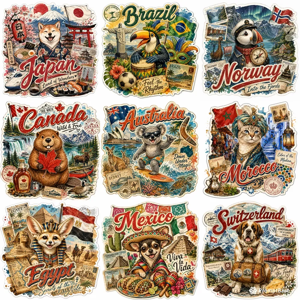 World Wander Stickers