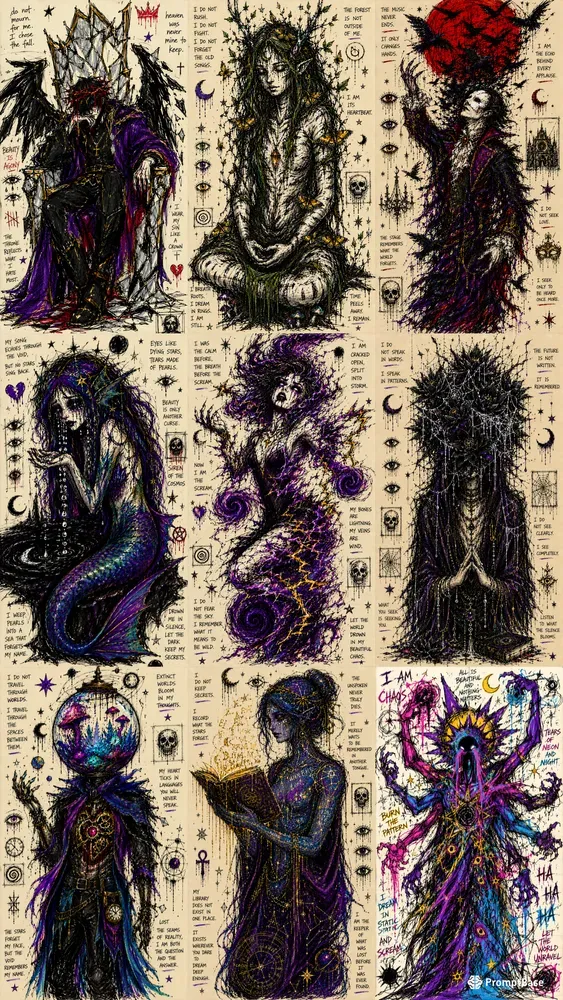 Chaotic Divine Scribble Aesthetics