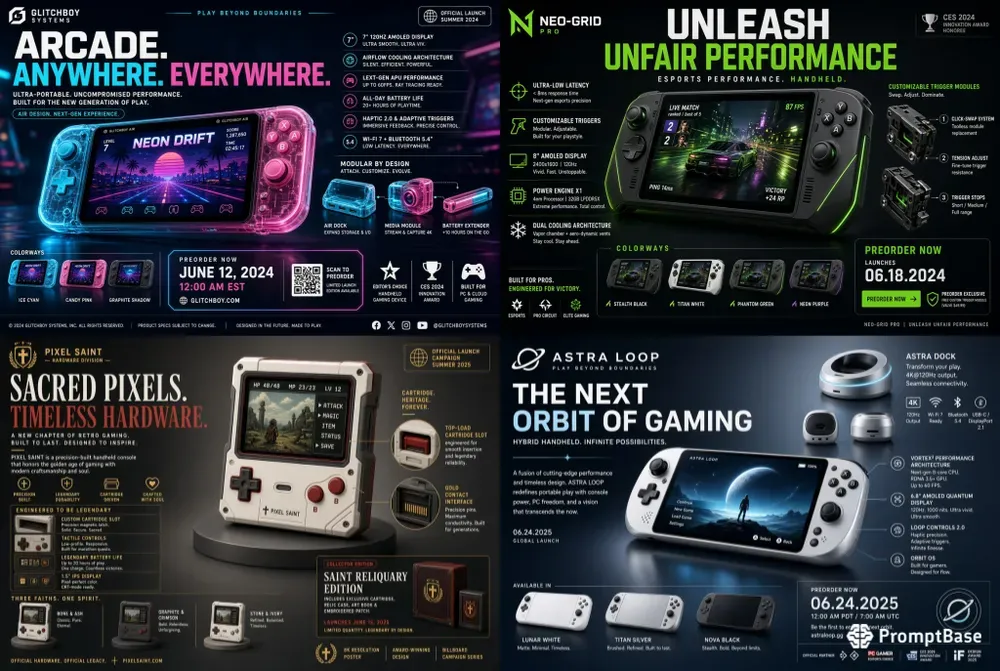 Nextgen Gaming Console Ad Posters