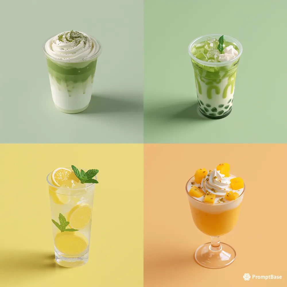 Stylized Commercial Drink Renders