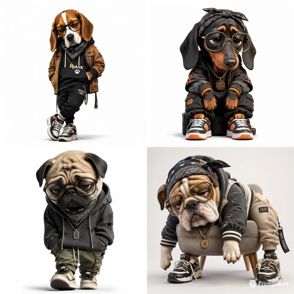 Sad Lazy Dog Streetwear Characters