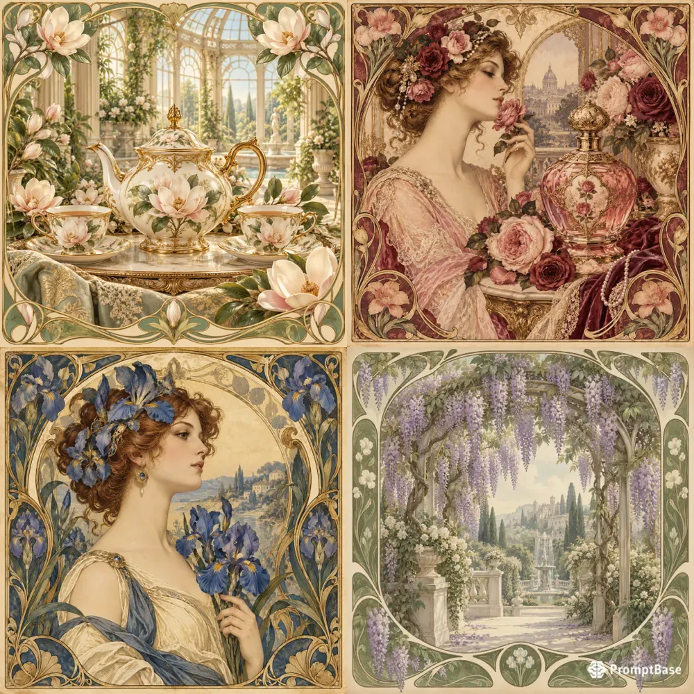 Vintage Art Nouveau Poster Generator
