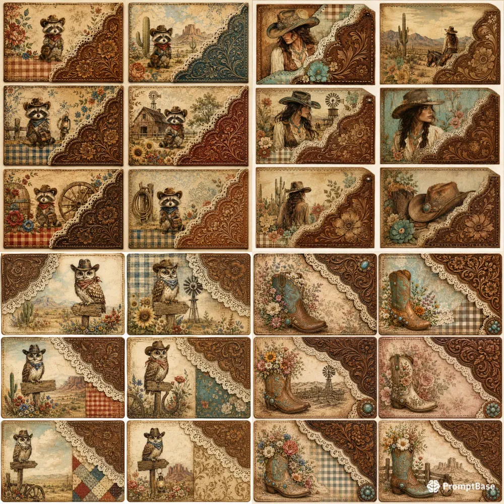 Vintage Western Scalloped Pockets