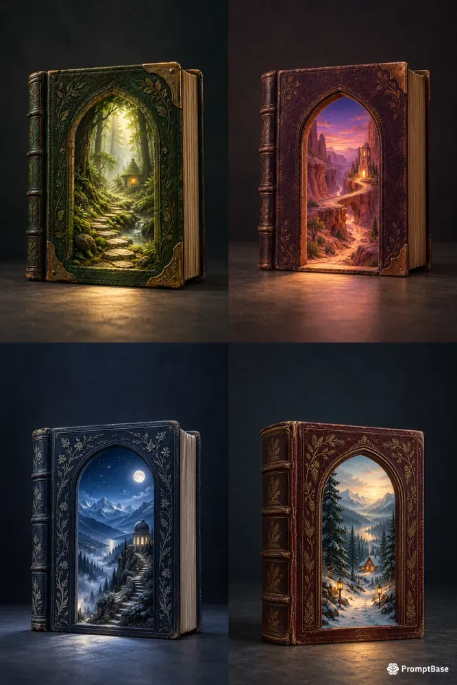 Enchanted Book Doorway Posters