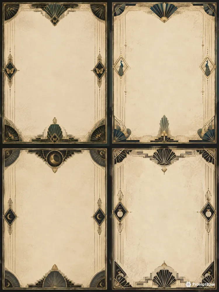 Art Deco Junk Journal Page Generator