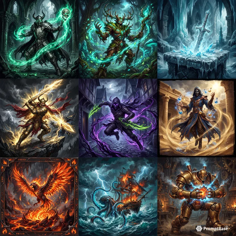 Dark Fantasy Tcg Card Game Artworks