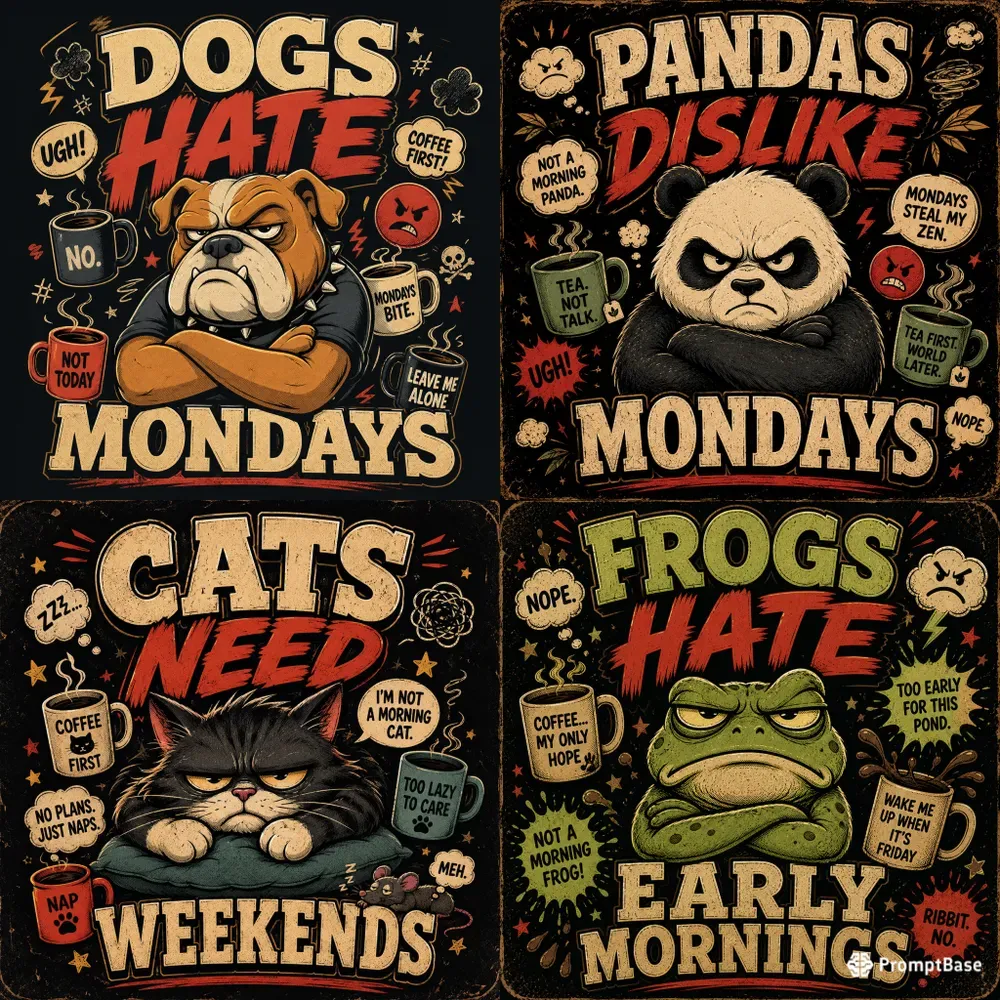 Angry Animal Quote Tshirts