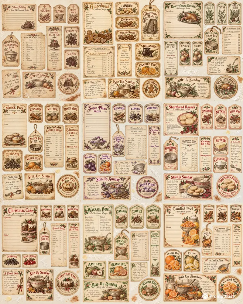 Christmas Pudding Kitchen Ephemera