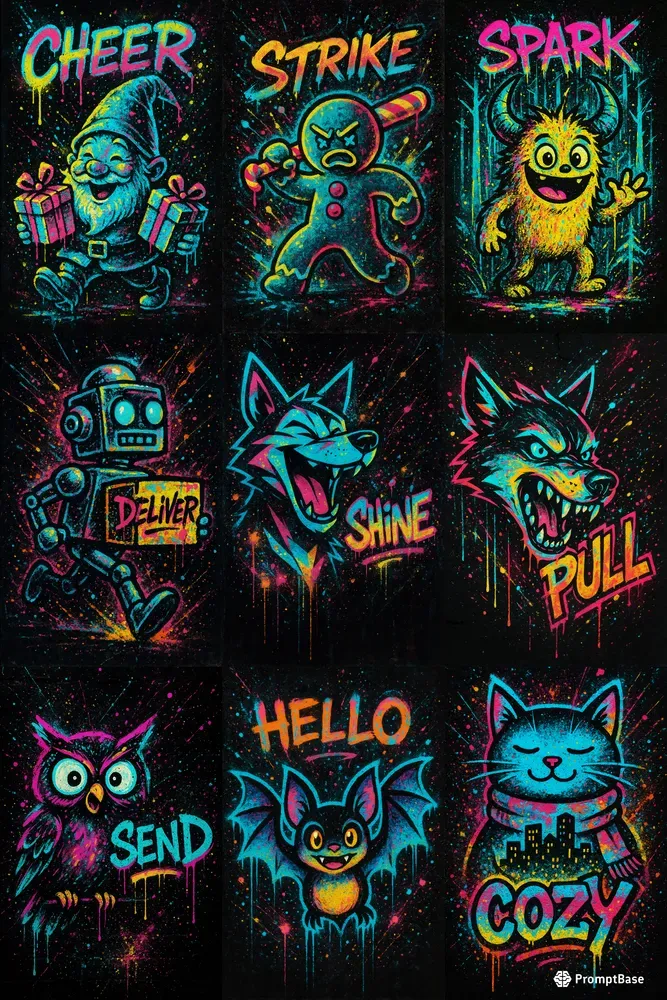 Neon Drip Urban Pop Art